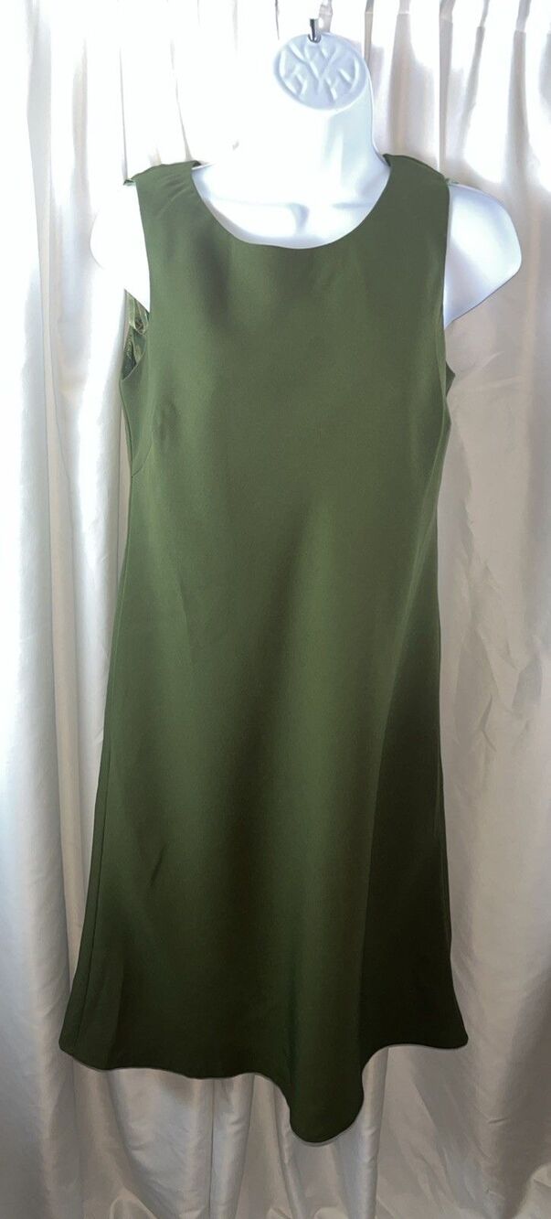 Vintage Jessica Howard Women’s Peitite Olive Green A-line Shift Dress Suze 6P